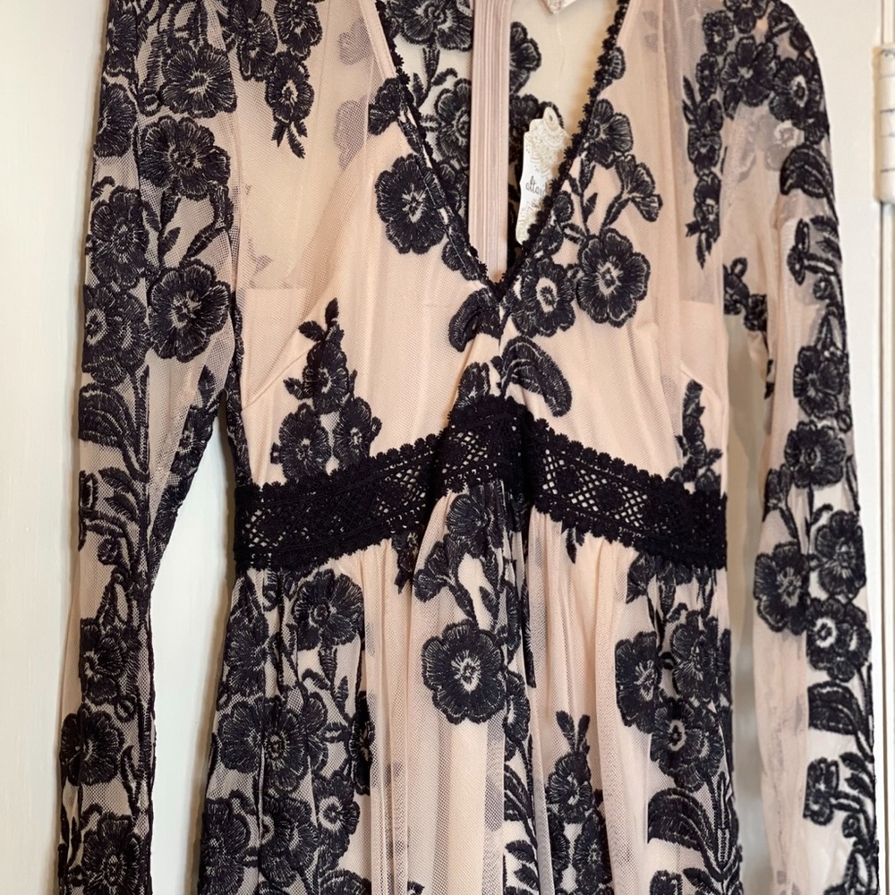 Altar'd State Black Floral Lace Dress - Picture 3 of 7